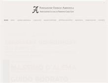 Tablet Screenshot of fondazioneamendola.it